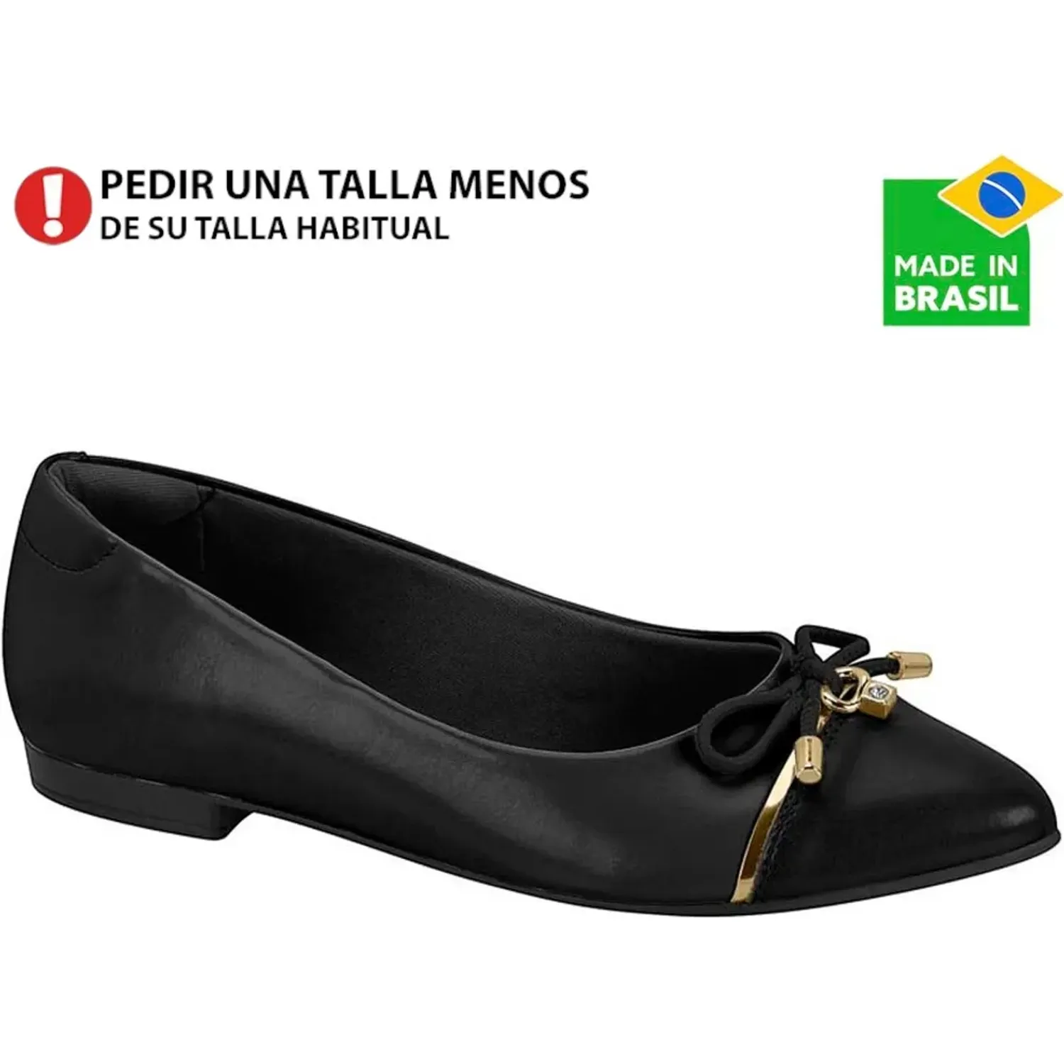 BEIRA RIO Ballerinas Beira Rio Mujer 4136 color negro | Platanitos