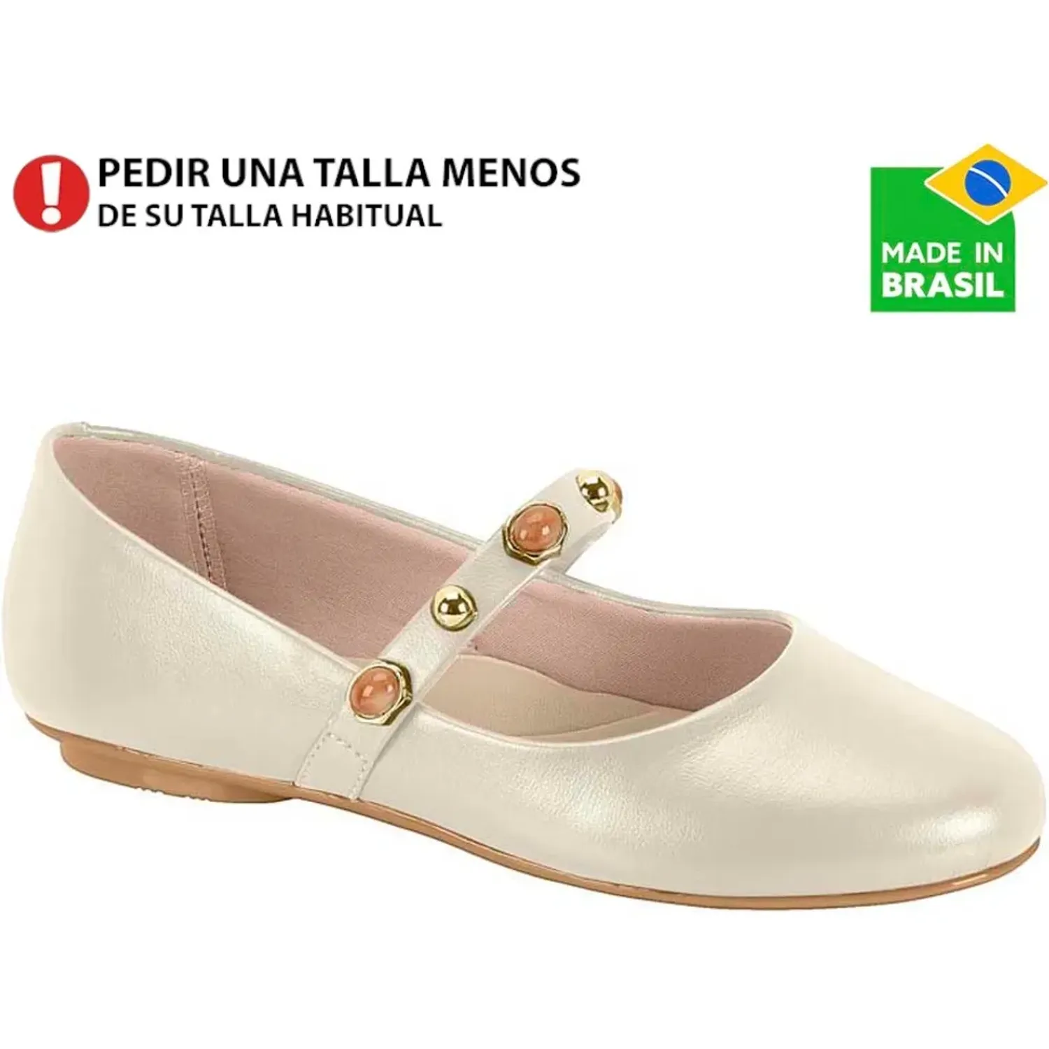 MOLECA Ballerinas Moleca Mujer 5094 color blanco off | Platanitos
