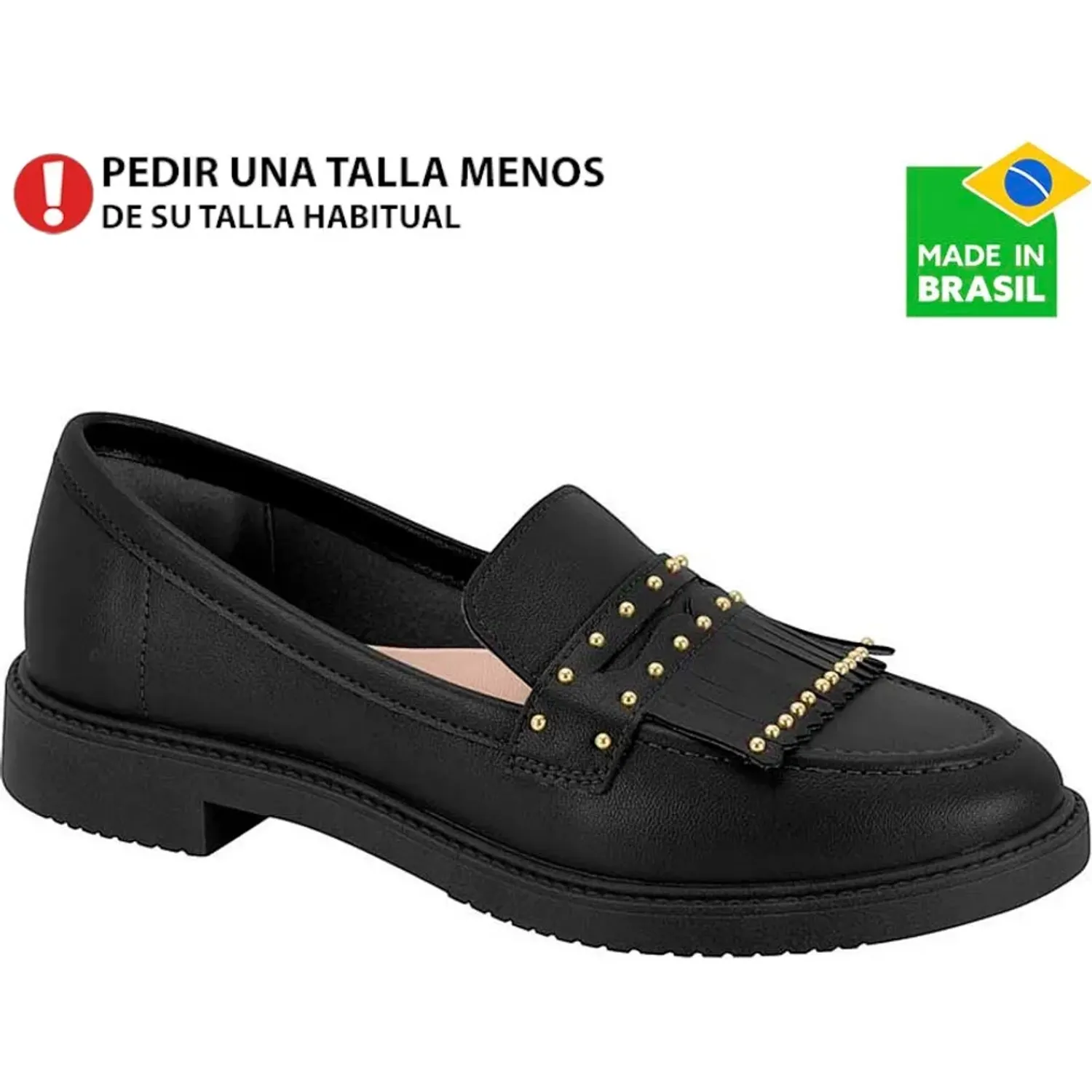 Mocasines Moleca Mujer 5836 color negro | Platanitos