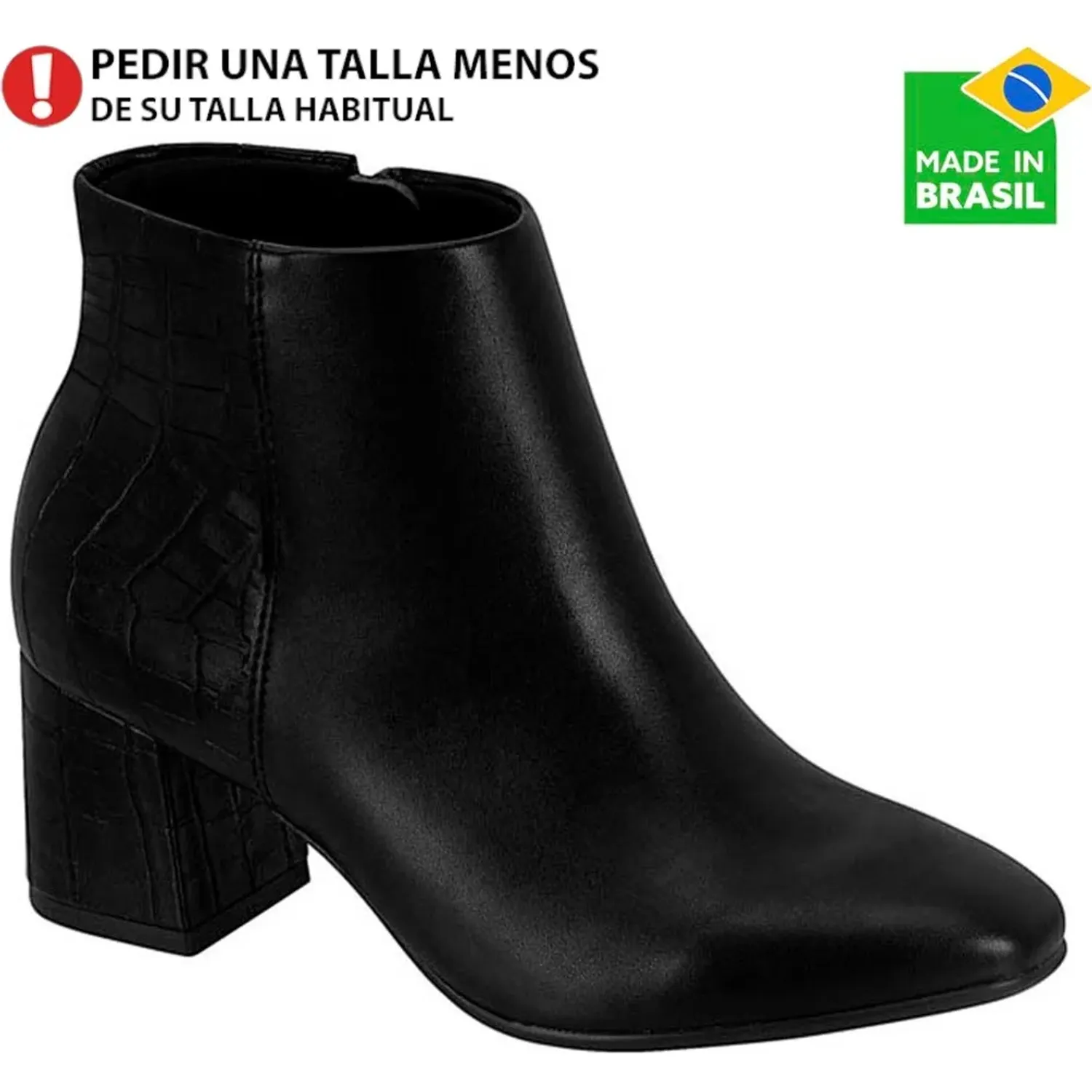 BEIRA RIO Botin Beira Rio De Vestir Mujer 9076 color negro | Platanitos