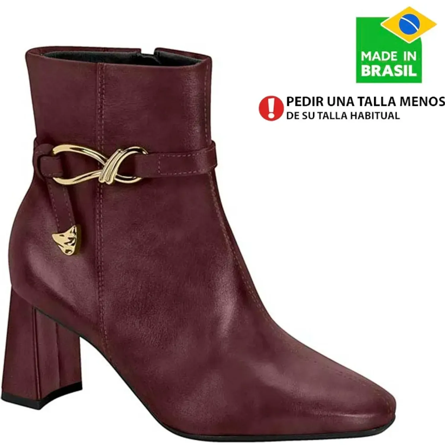 BEIRA RIO Botin Beira Rio De Vestir Mujer 9092 color borgoña | Platanitos