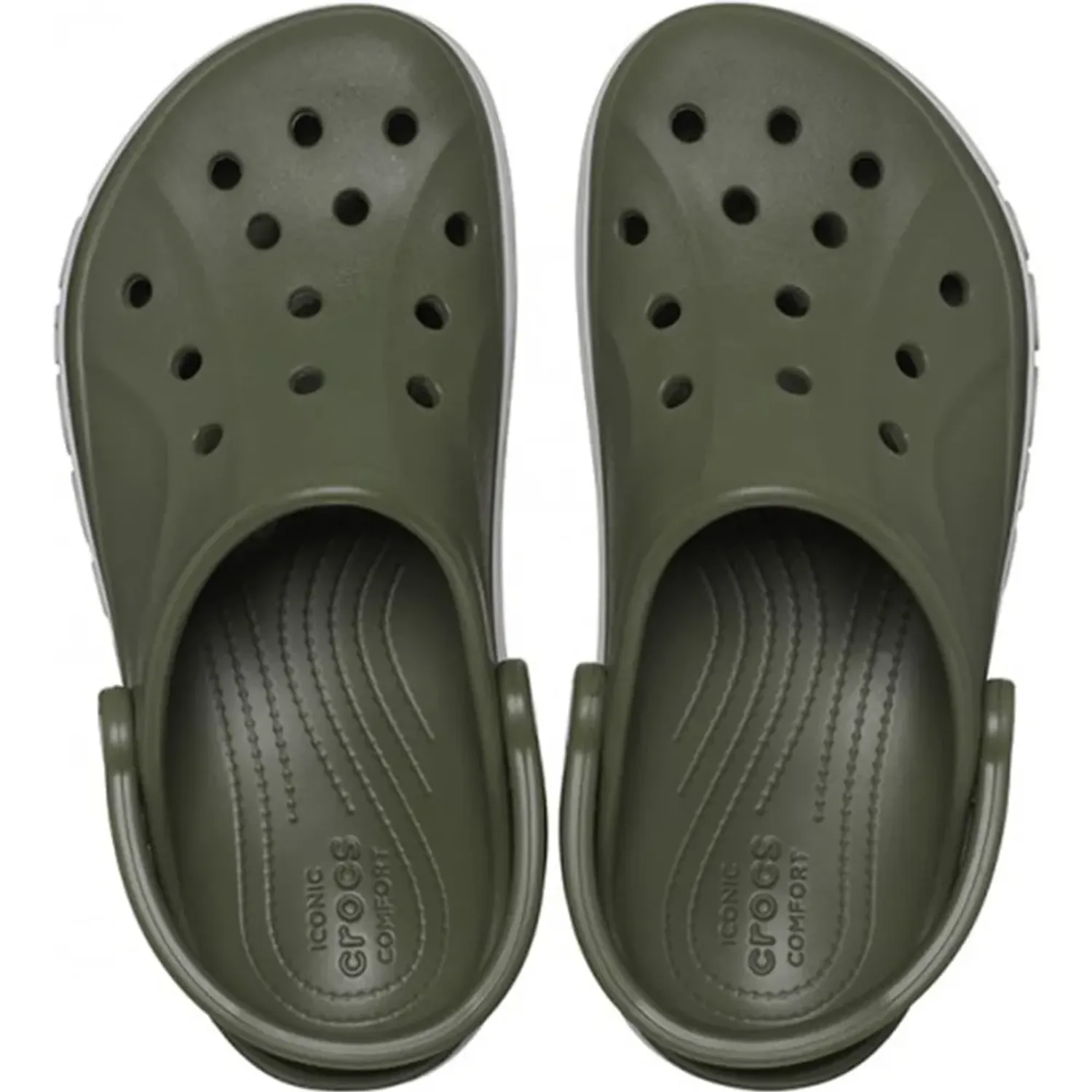Zuecos Crocs Unisex Bayaband Clog color verde | Platanitos