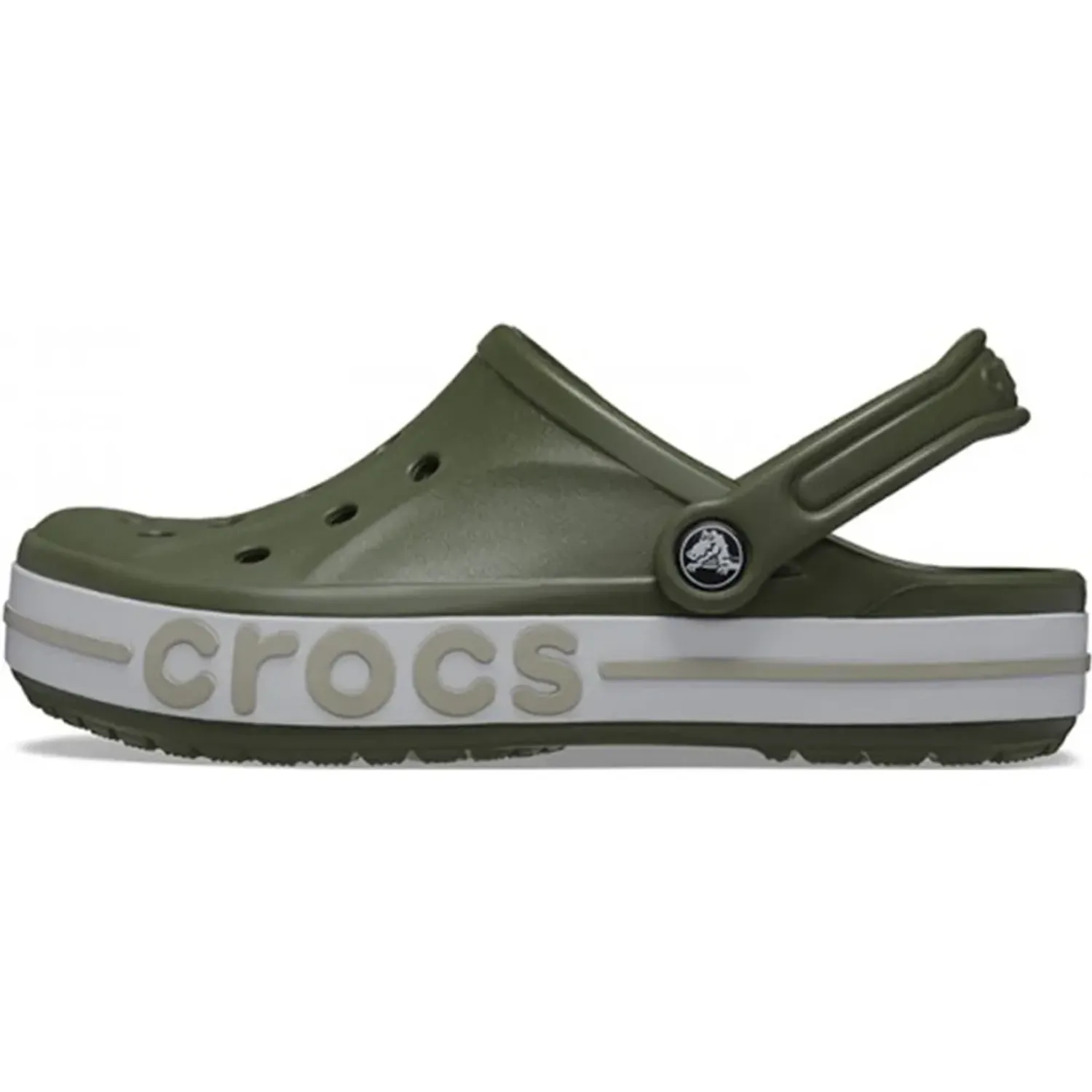 Zuecos Crocs Unisex Bayaband Clog color verde | Platanitos