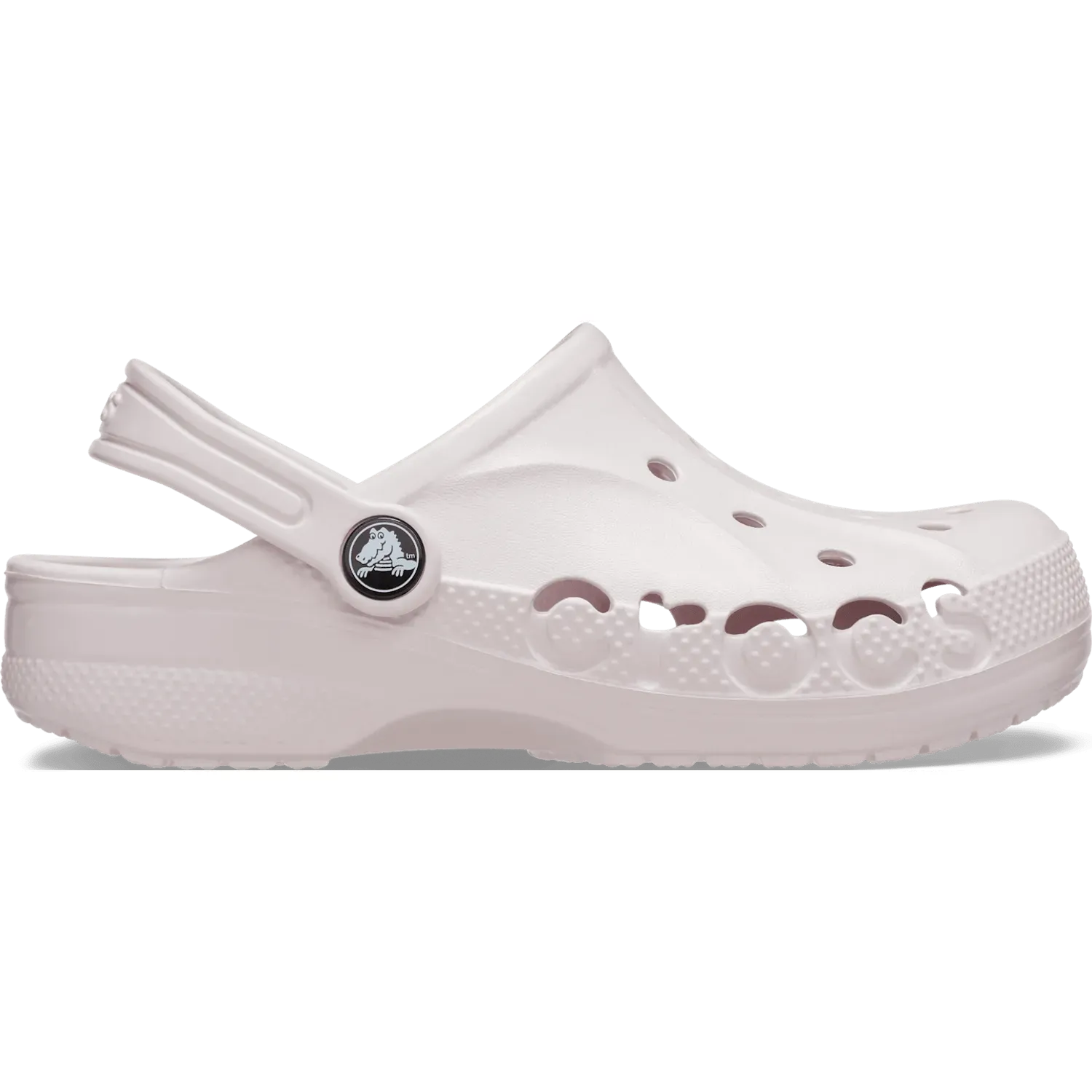 Zuecos Crocs Unisex Niños Classic Baya Clog color rosado pastel | Platanitos