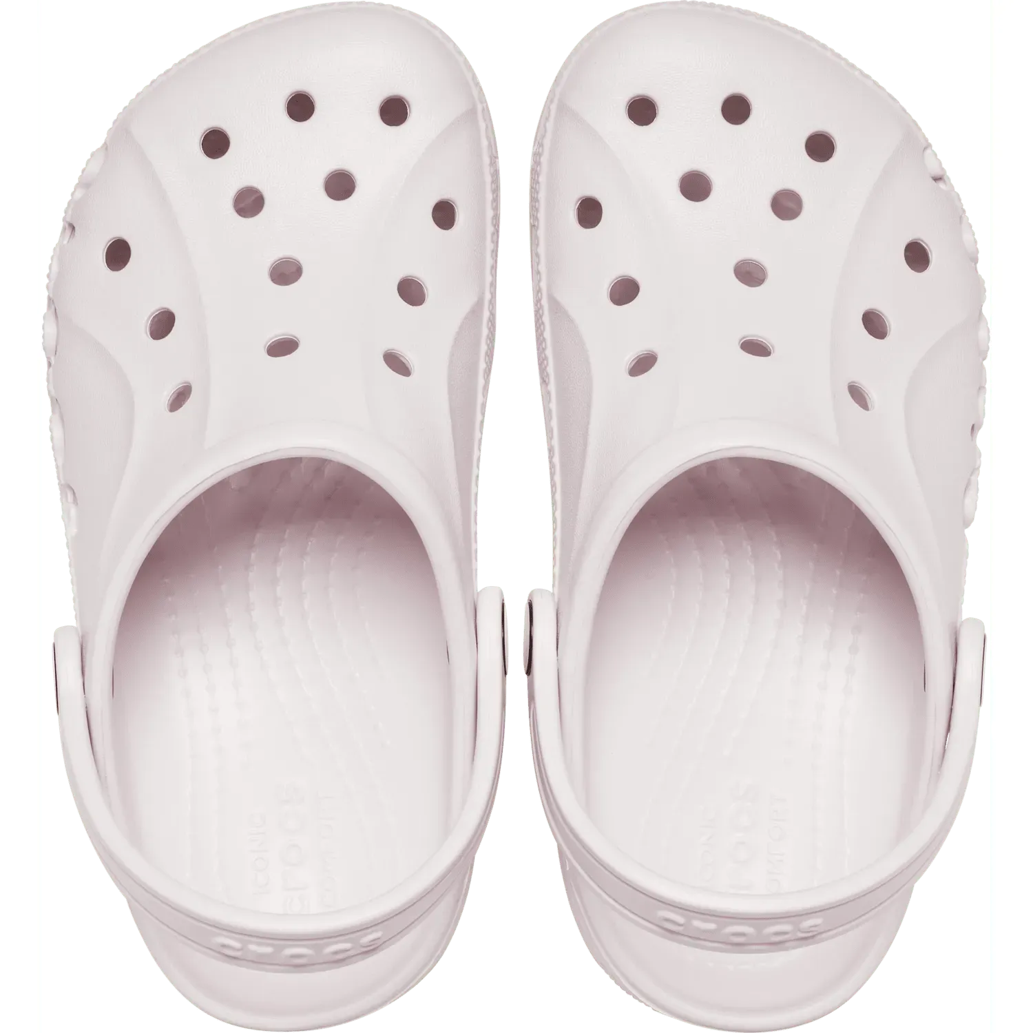 Zuecos Crocs Unisex Niños Classic Baya Clog color rosado pastel | Platanitos