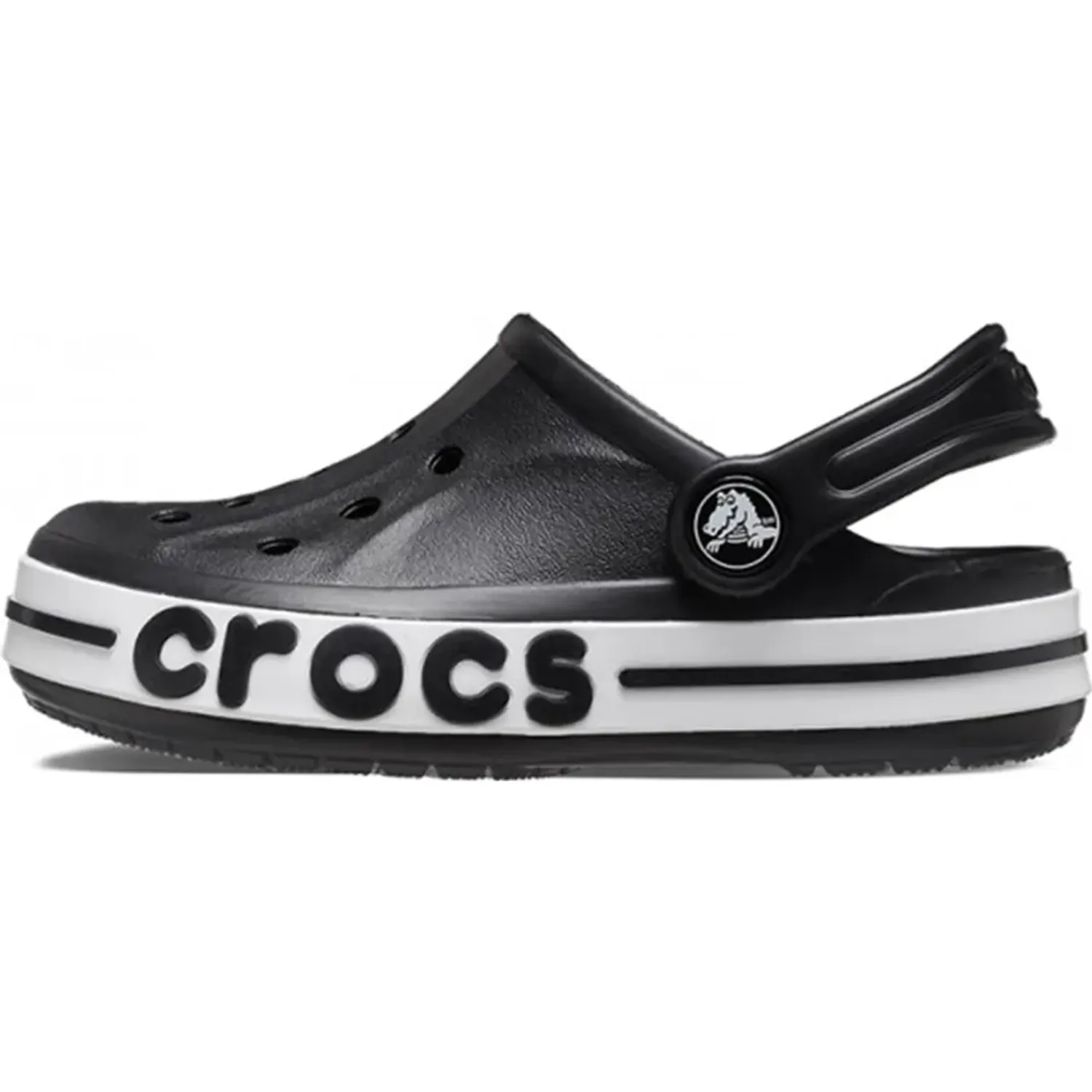 Zuecos Crocs Unisex Niños Bayaband Clog color negro | Platanitos