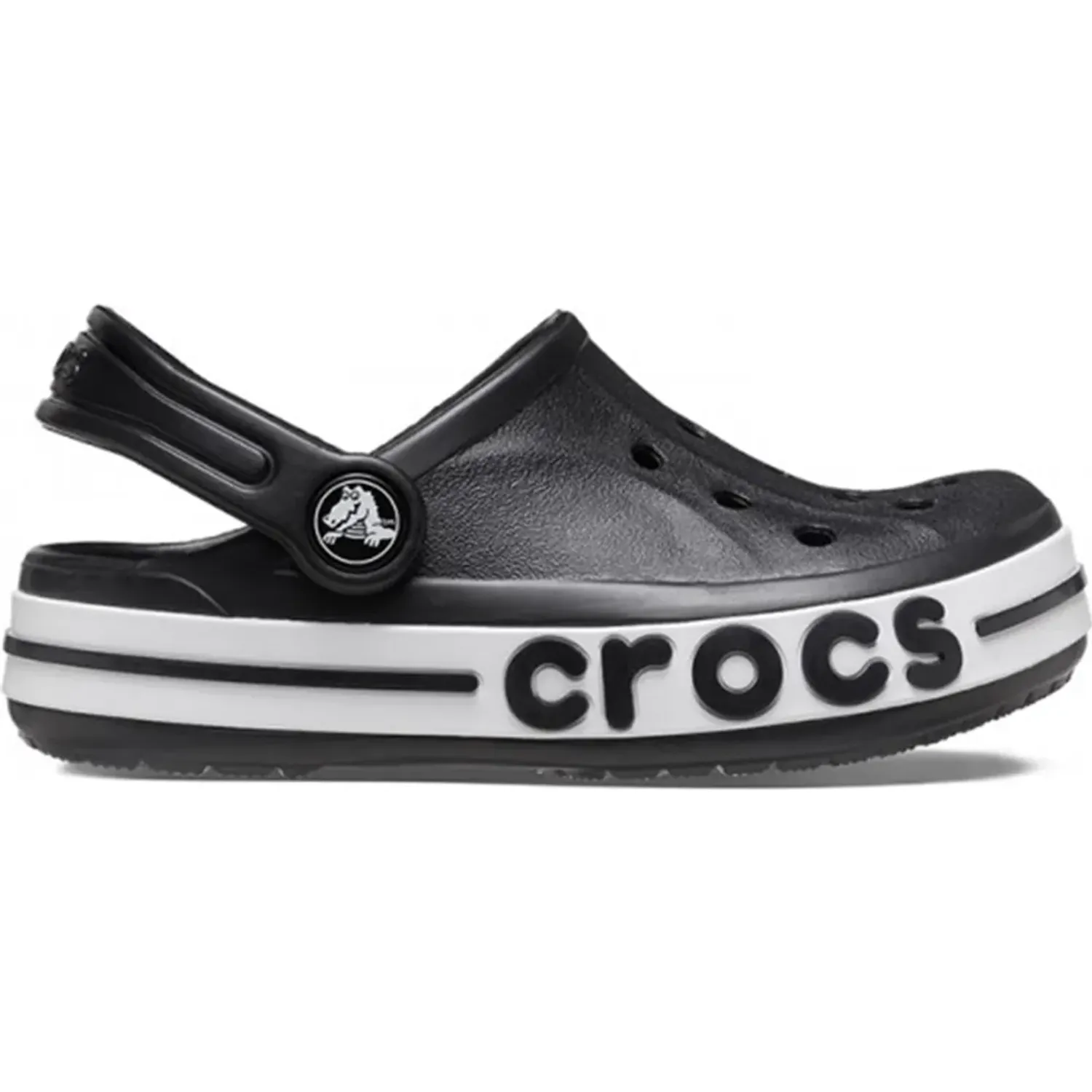 Zuecos Crocs Unisex Niños Bayaband Clog color negro | Platanitos