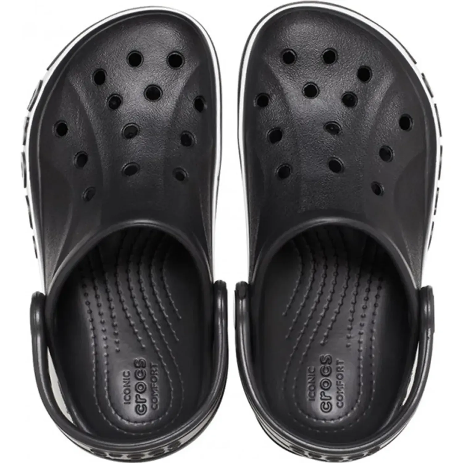 Zuecos Crocs Unisex Niños Bayaband Clog color negro | Platanitos