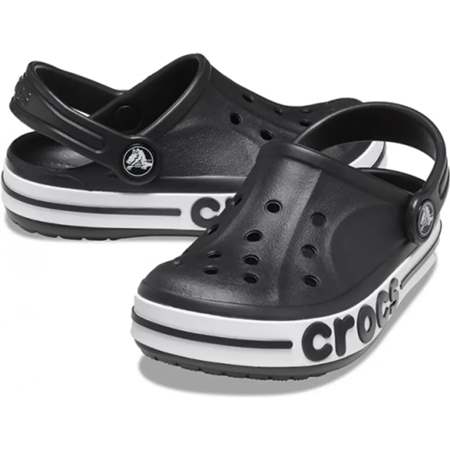 Zuecos Crocs Unisex Niños Bayaband Clog color negro | Platanitos