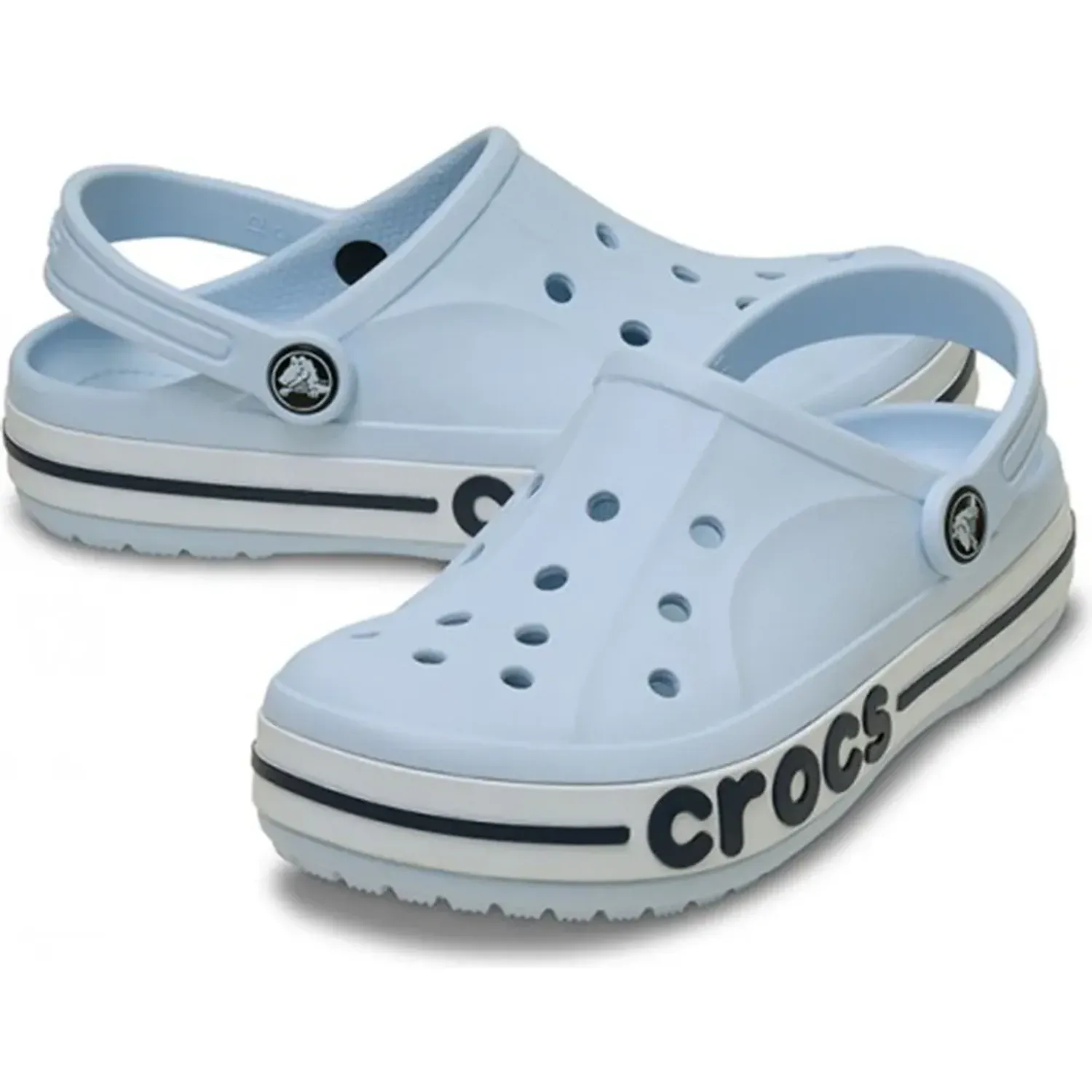 Zuecos Crocs Unisex Niños Bayaband Clog color celeste | Platanitos