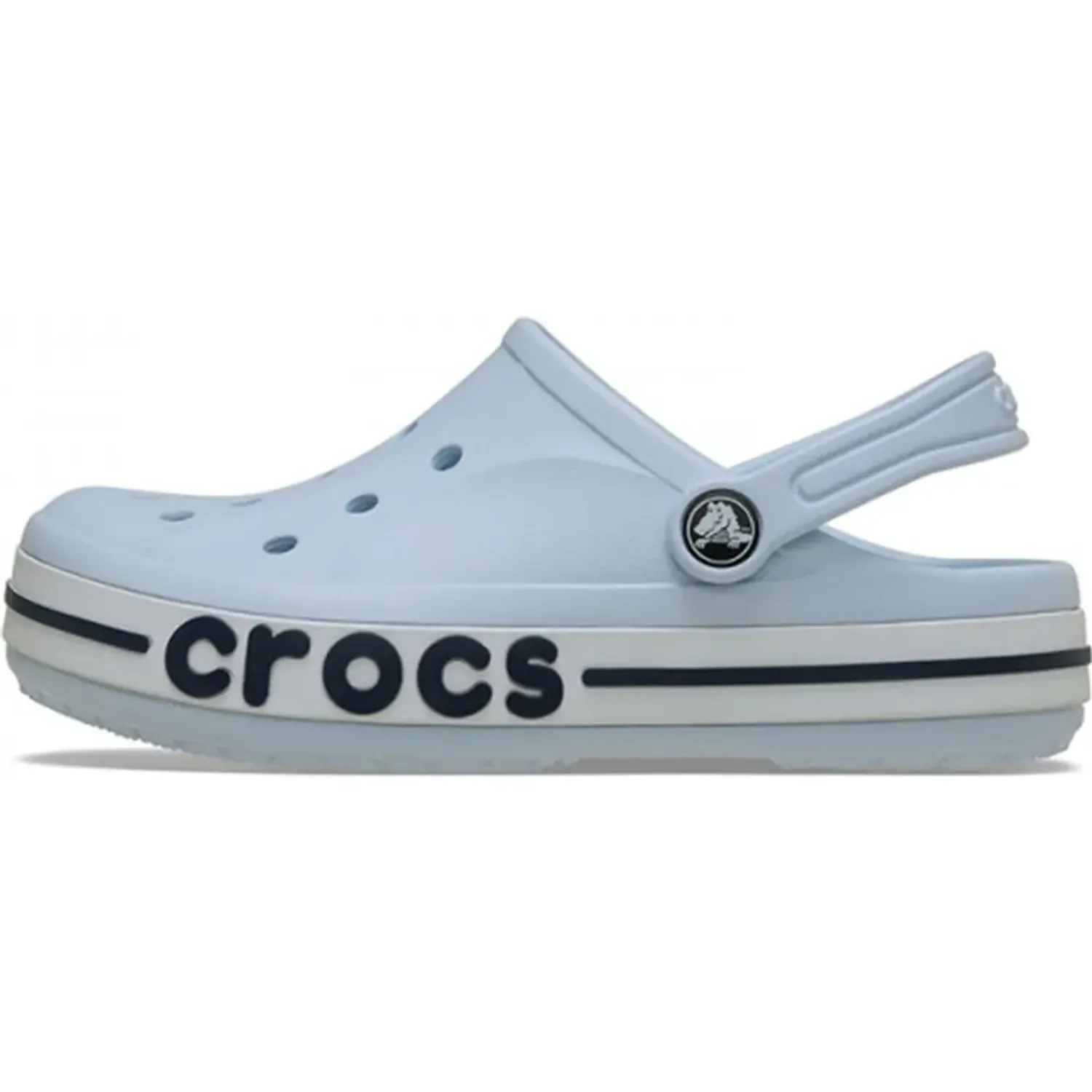 Zuecos Crocs Unisex Niños Bayaband Clog color celeste | Platanitos
