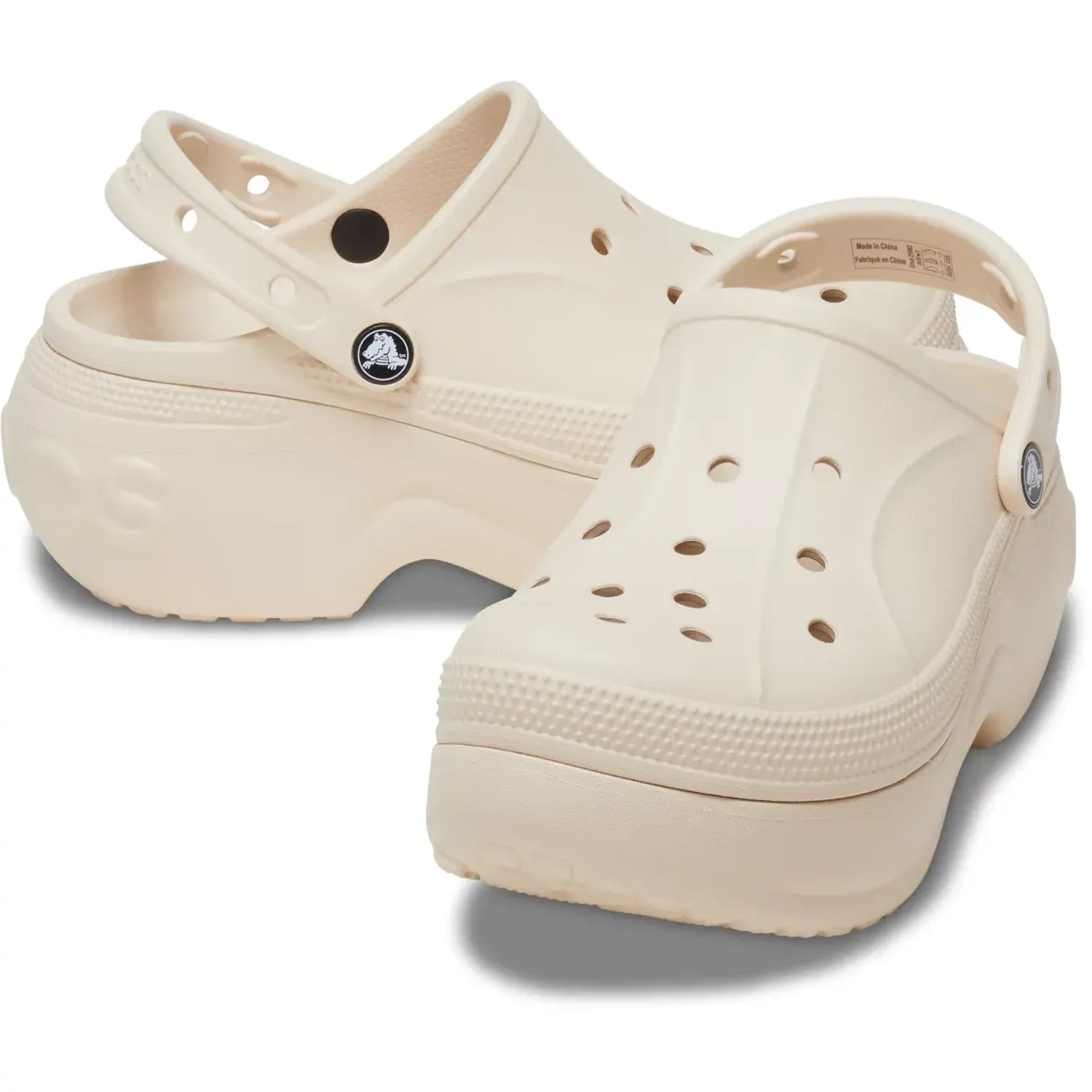 Zuecos Crocs Mujer Bella Clog color beige | Platanitos