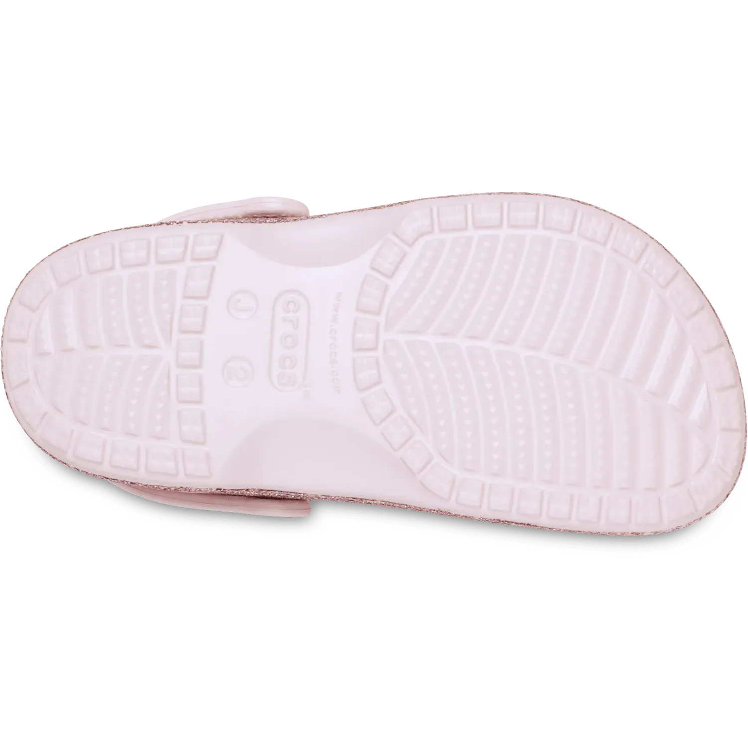 Zuecos Crocs Niña Baya Mixed Glitter Clog color rosado | Platanitos