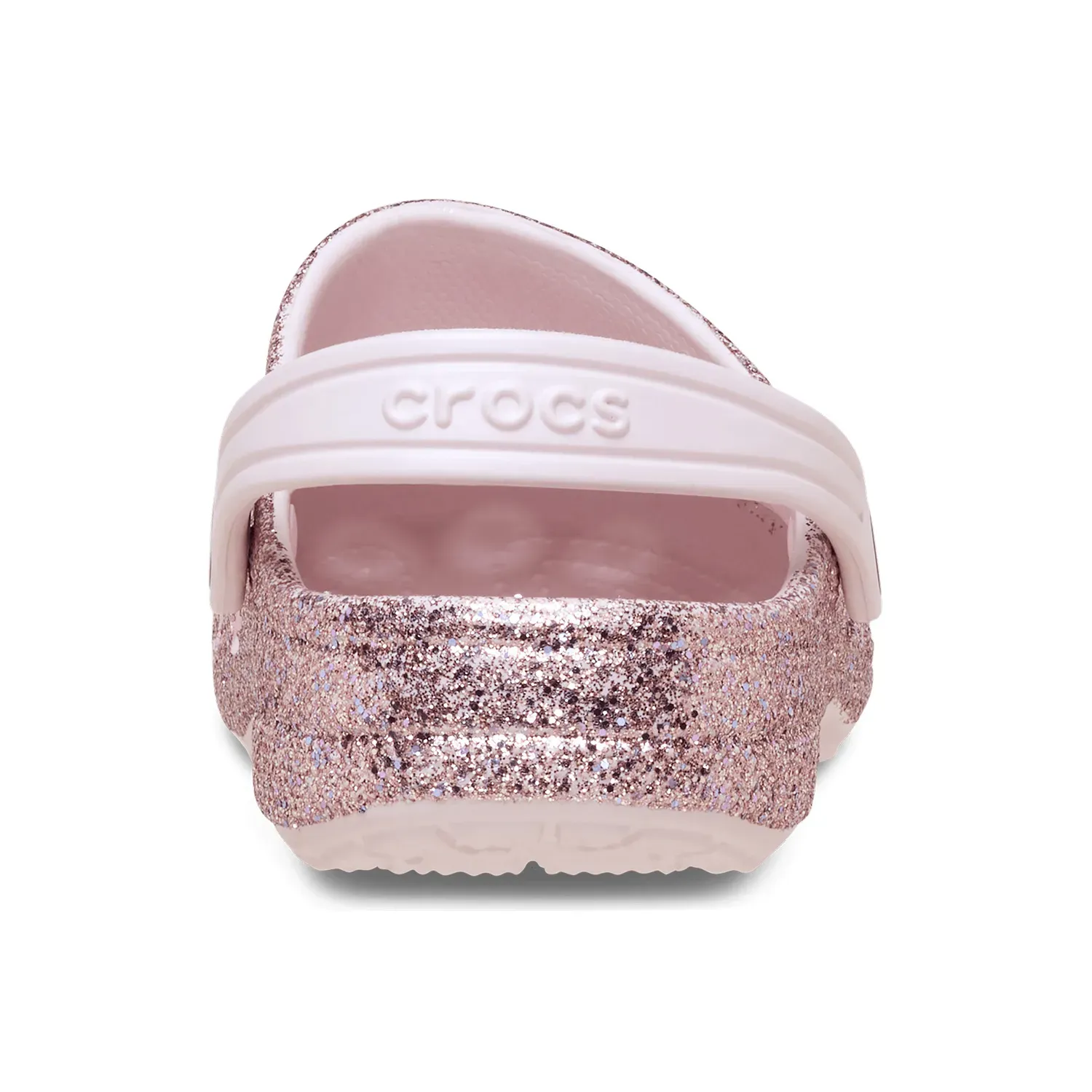 Zuecos Crocs Niña Baya Mixed Glitter Clog color rosado | Platanitos