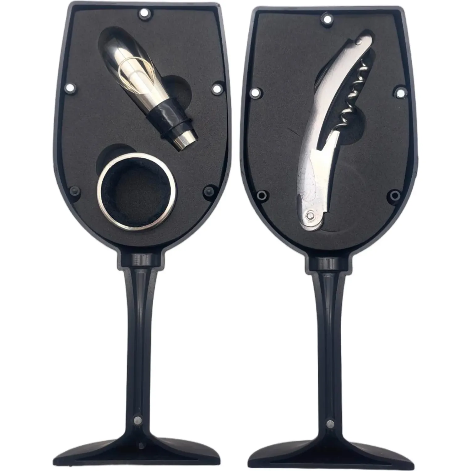 Set Ichimatsu De Abridor De Vino Por 3 Piezas Diseño Copa color negro | Platanitos