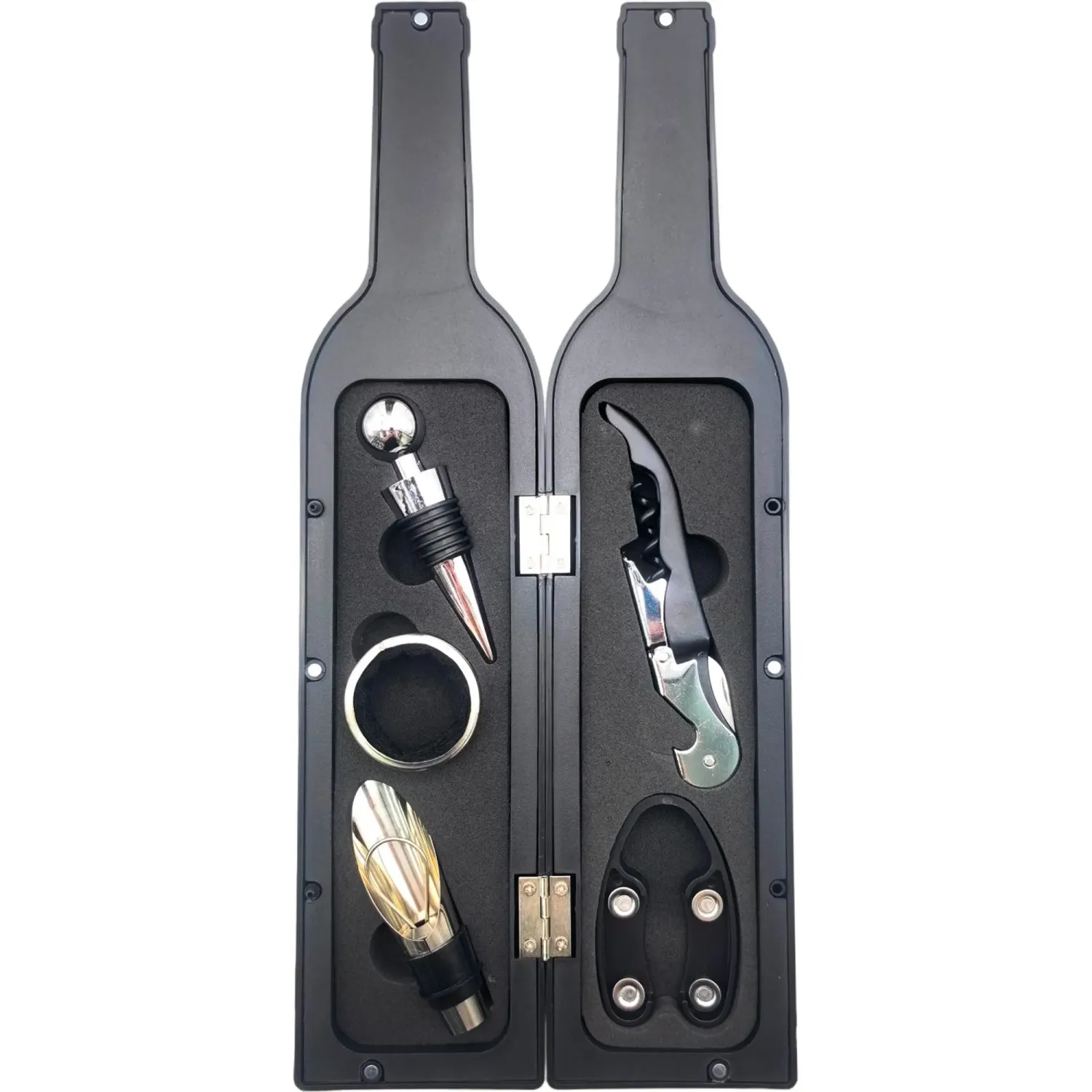 Set Ichimatsu De Abridor De Vino Por 5 Piezas Diseño Botella color negro | Platanitos