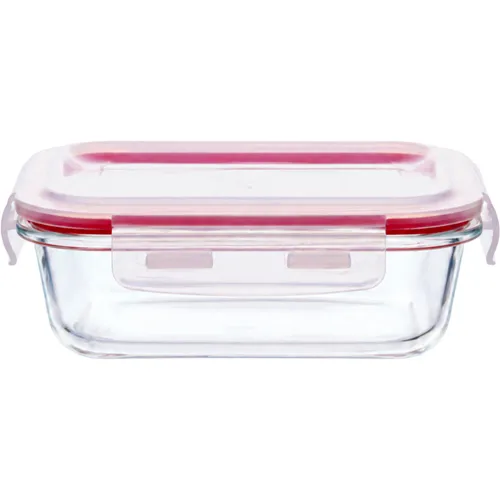 Taper Ichimatsu Rectangular De Vidrio De 370 Ml color transparente | Platanitos