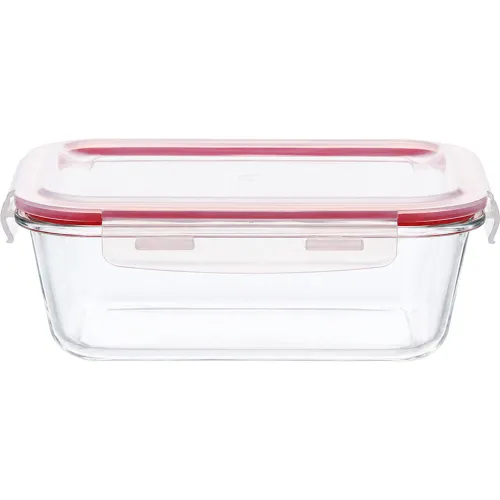Taper Ichimatsu Rectangular De Vidrio De 640 Ml color transparente | Platanitos
