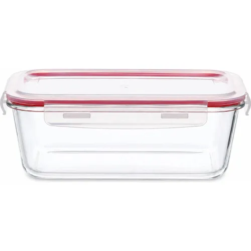 Taper Ichimatsu Rectangular De Vidrio De 1500 Ml color transparente | Platanitos