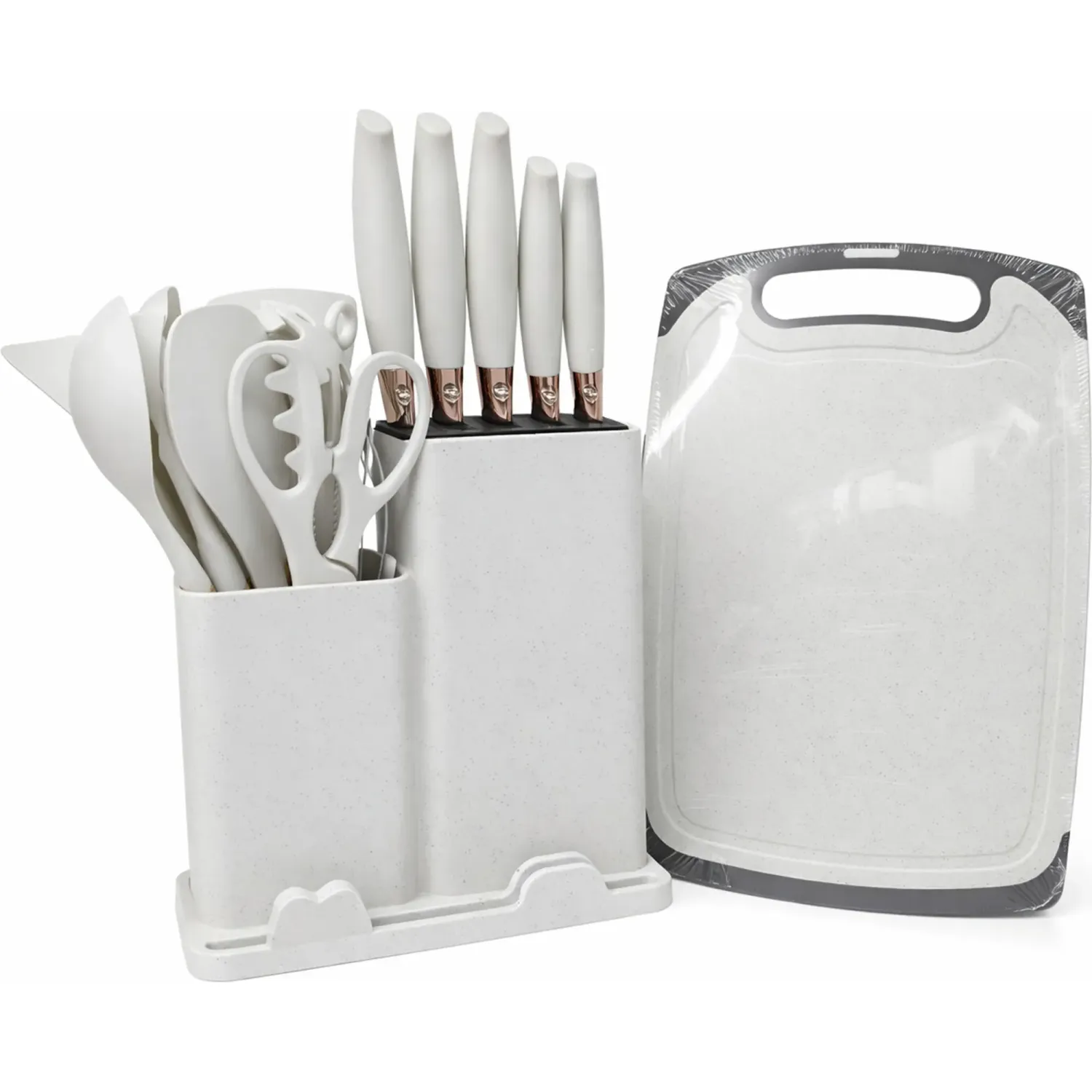 Juego Ichimatsu De Utensilios Por 19 Piezas De Silicona Color Blanco color blanco | Platanitos