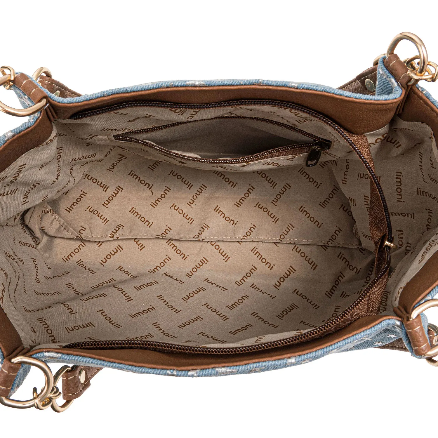 Cartera Limoni Casual Africa color celeste | Platanitos
