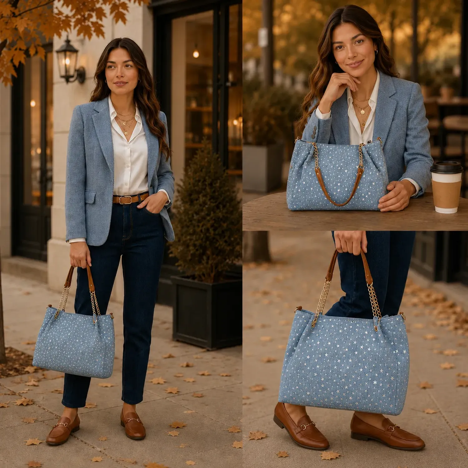 LIMONI Cartera Limoni Casual Africa color celeste | Platanitos