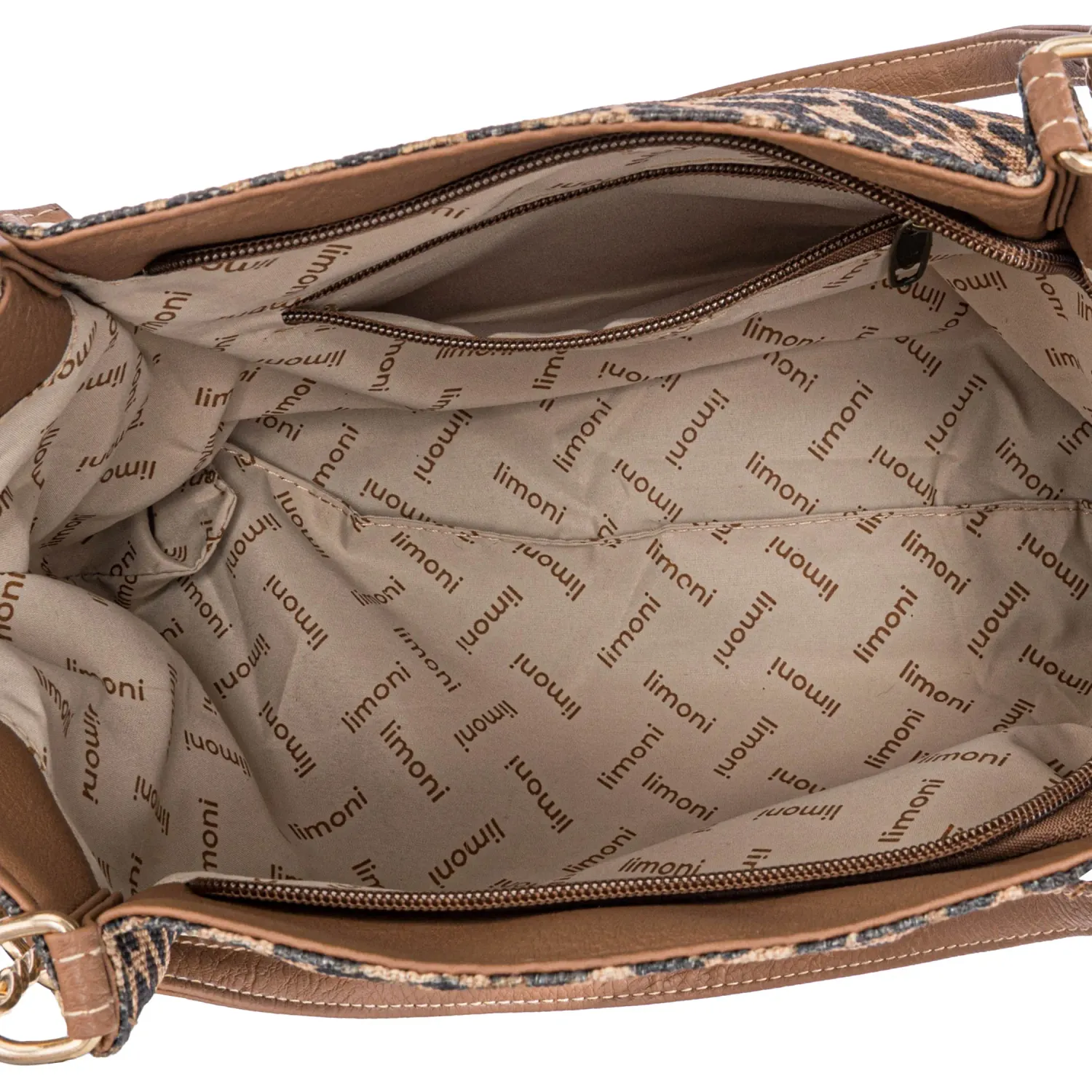 Cartera Limoni Casual Africa color leopardo | Platanitos