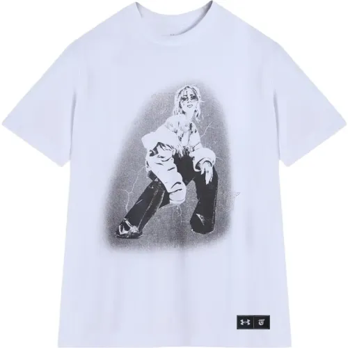 Hombre Mujer Under Armour Blanco Polo Unisex Ua W Bfos Logo Tee Ss Tini Futttura