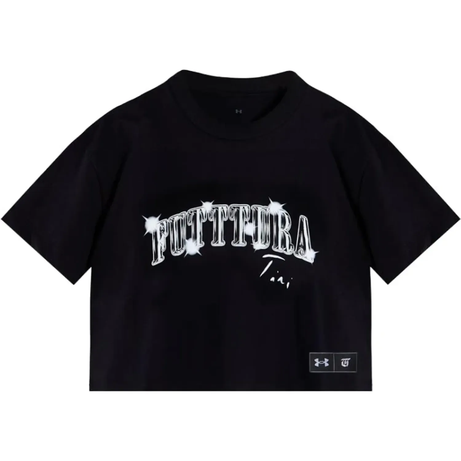 Polo Under Armour Unisex W Live Crop Ss Tini Futttura color negro | Platanitos