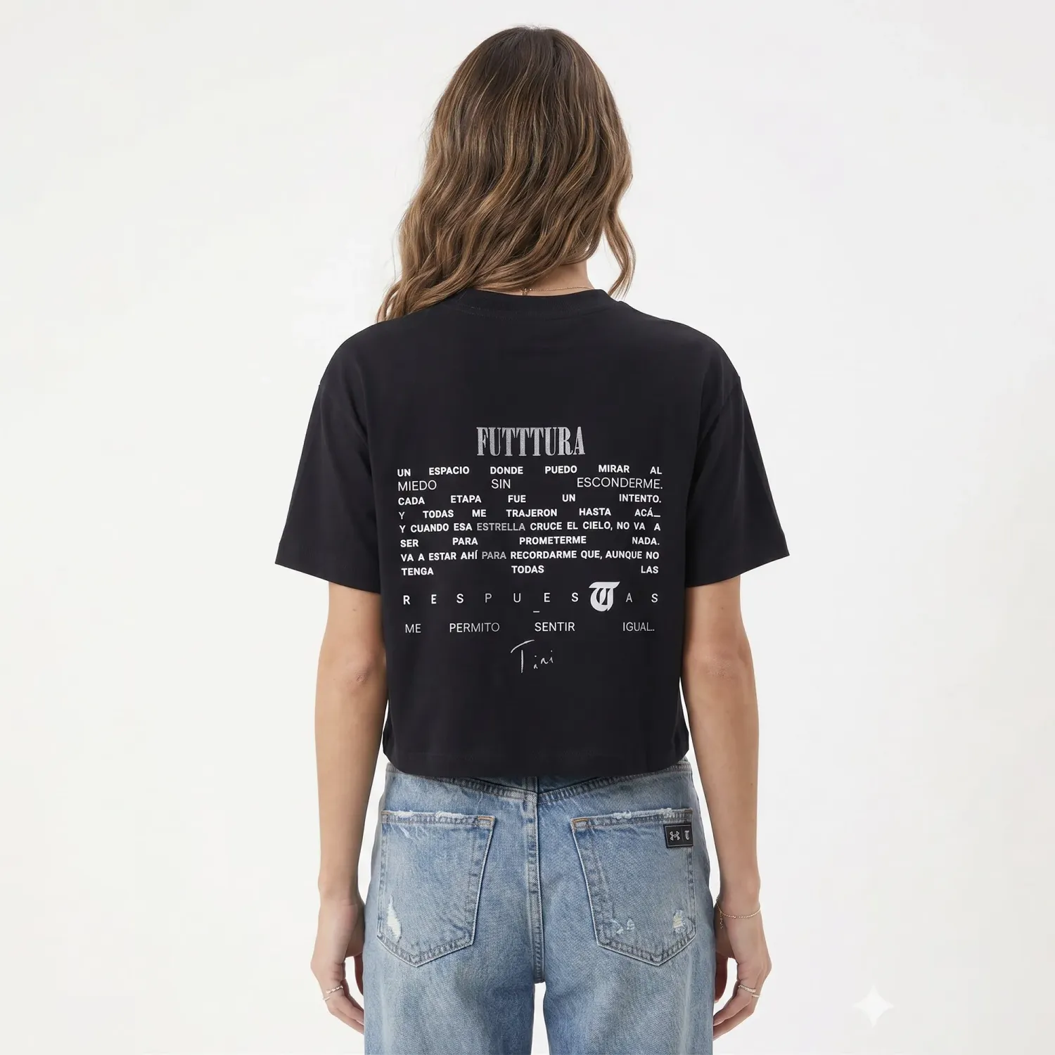 Polo Under Armour Tini Mujer Live Crop Ss  Futttura color negro | Platanitos