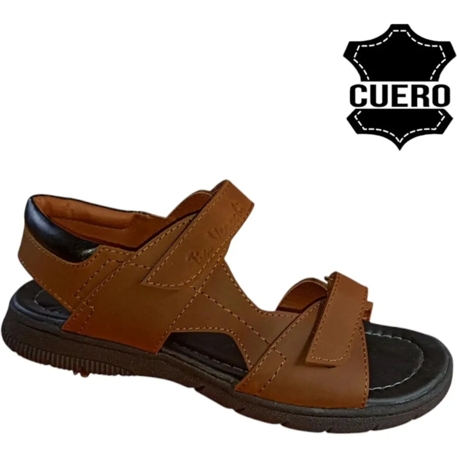 TIME VEROCHY Sandalia Time Verochy Cuero Hombre Tv30 color castaño | Platanitos