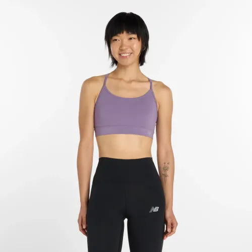 Top New Balance Training Mujer Nb Essential Yoga Bra color morado | Platanitos