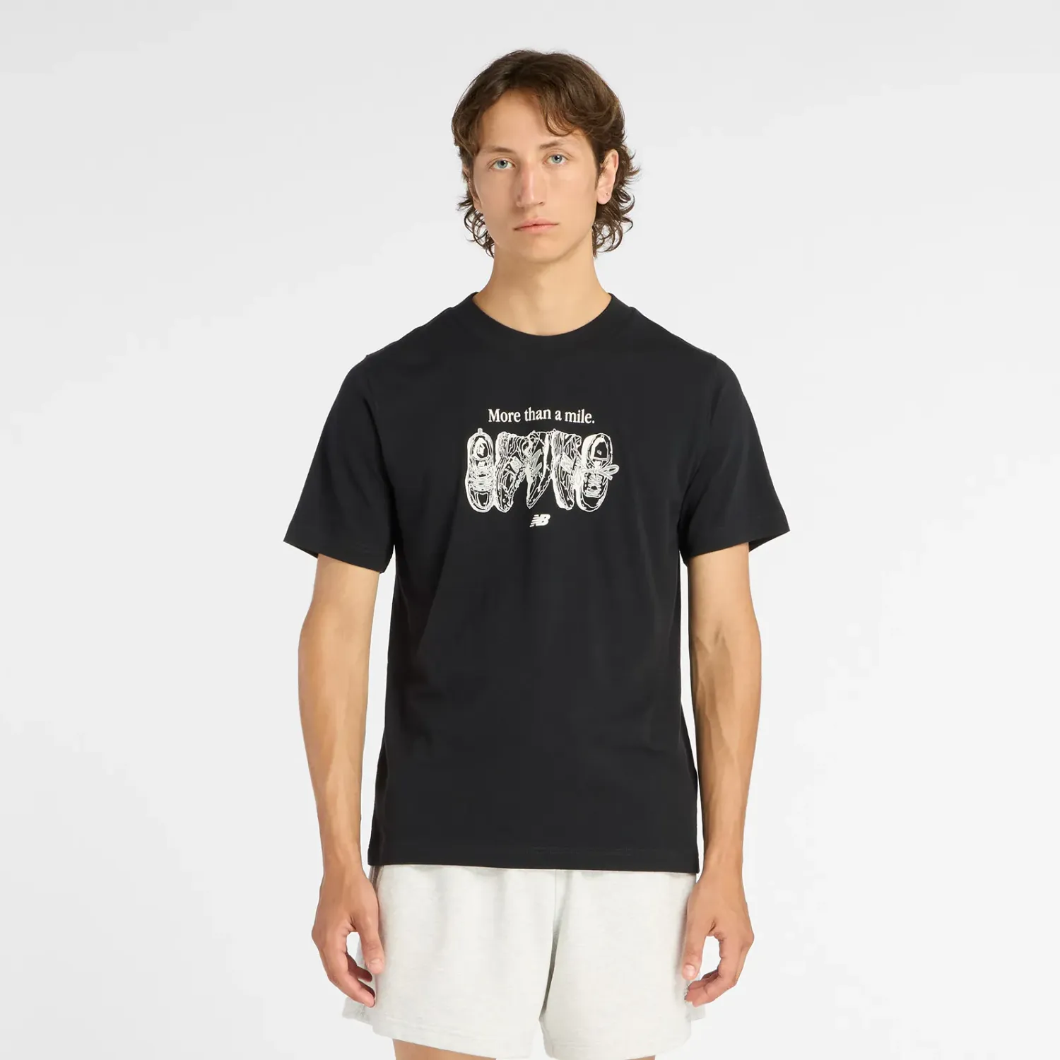 Polo New Balance Deportiva Hombre Miler T-Shirt color negro | Platanitos