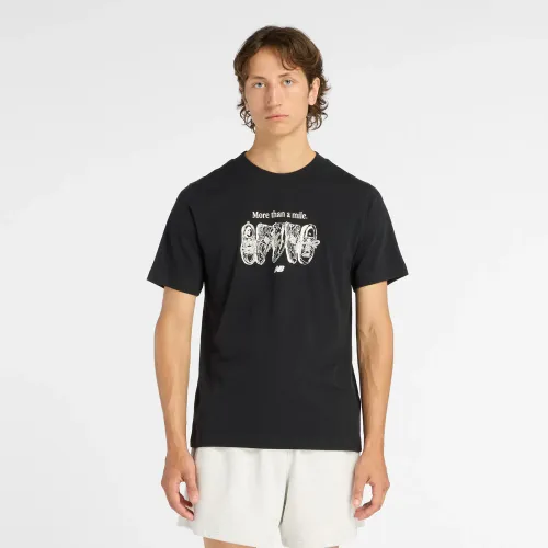 Polo New Balance Deportiva Hombre Miler T-Shirt color negro | Platanitos