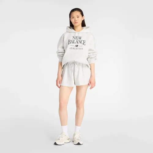 New Balance Polera Deportiva Mujer Linear Heritage Fleece Hoodie