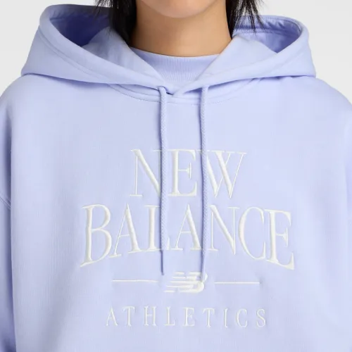 New Balance Polera Deportiva Mujer Linear Heritage Fleece Hoodie
