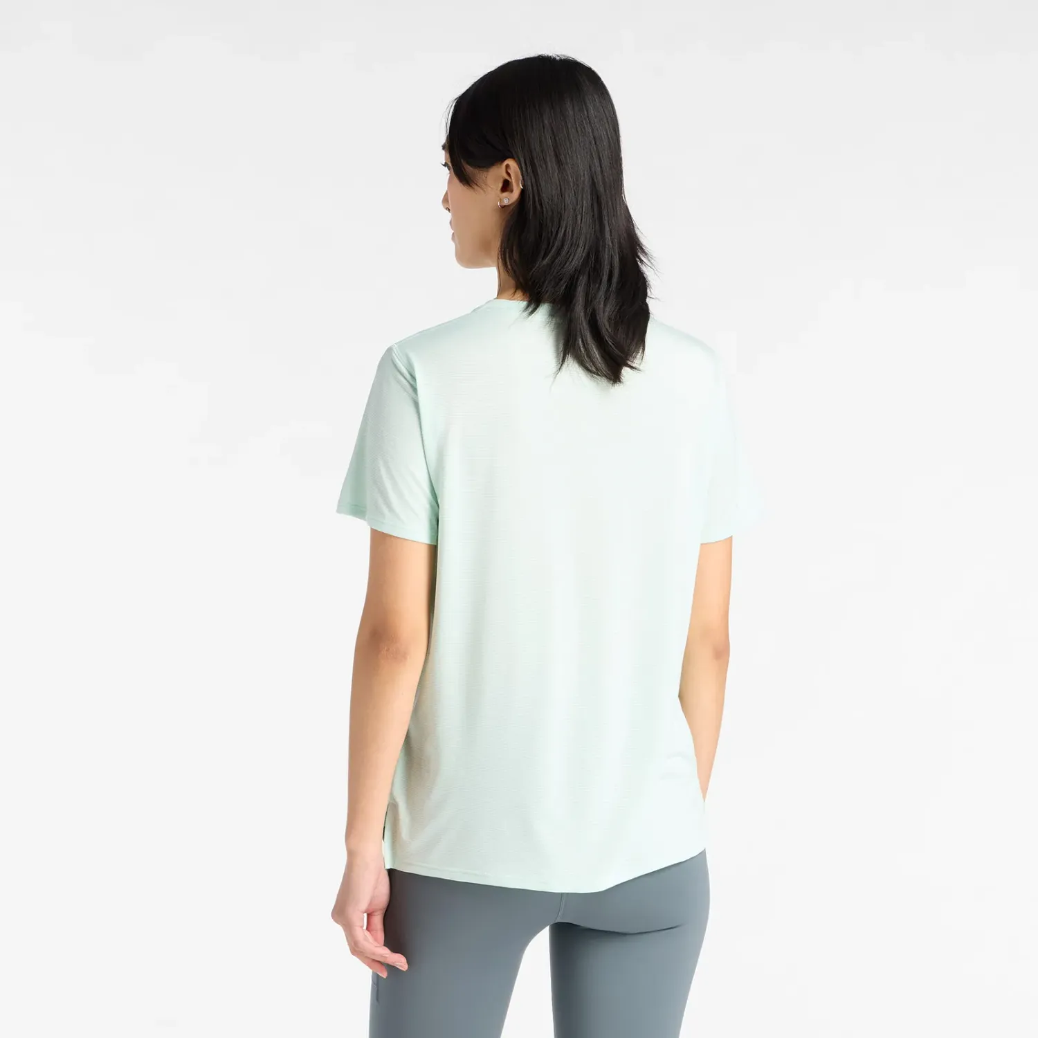 Polo New Balance Running Mujer Sport Essentials T-Shirt color menta | Platanitos