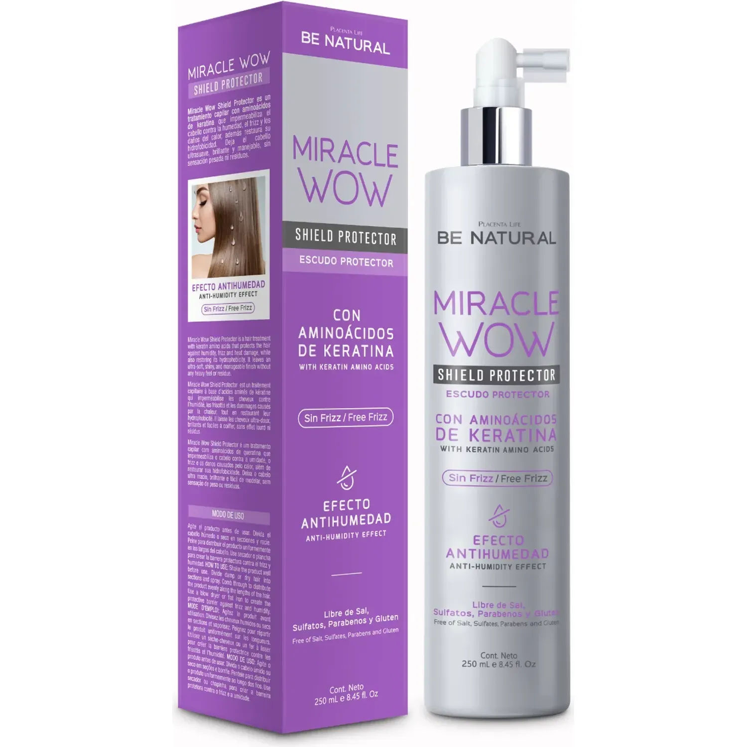 BE NATURAL Miracle Be Natural Wow Shield Protector 250ml Be Natural color morado | Platanitos
