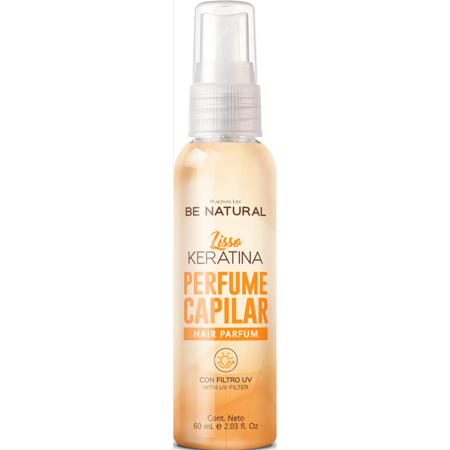 BE NATURAL Perfume Be Natural Capilar Lisso Keratina 60ml Be Natural color naranja | Platanitos