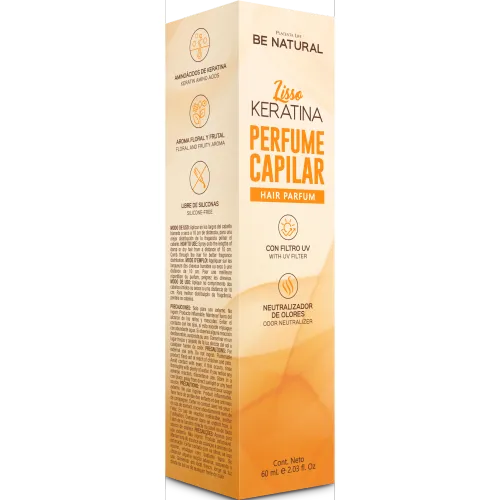 BE NATURAL Perfume Capilar Lisso Keratina 60ml Be Natural