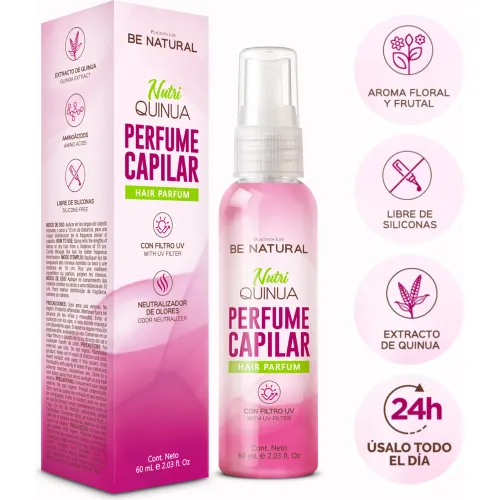 Perfume Be Natural Capilar Nutri Quinua 60ml Be Natural | Platanitos