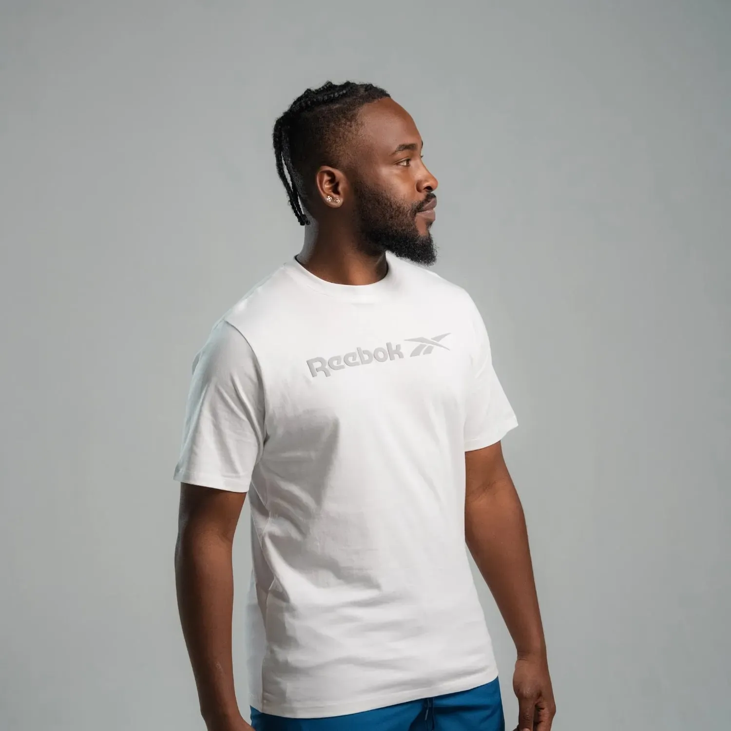 Polo Reebok Deportiva Hombre Big Long Logo color blanco | Platanitos