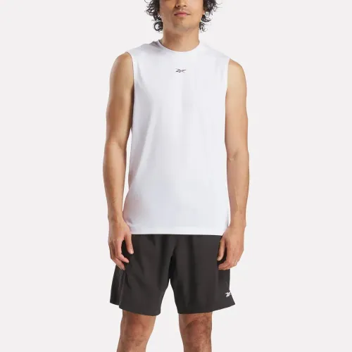 Polo Reebok Training Hombre Id Train Slvls Tech color blanco | Platanitos
