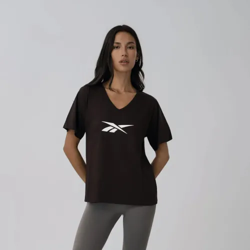 Polo Reebok Deportiva Mujer W Mid Chest Logo color negro | Platanitos