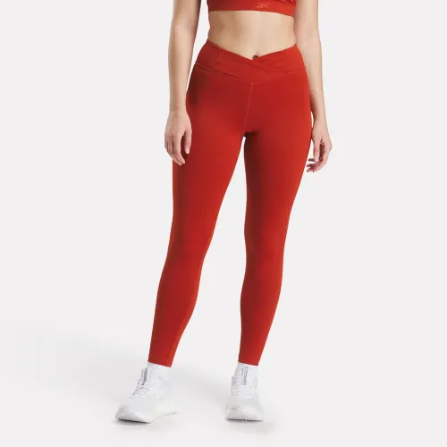 Leggins Reebok Deportiva Mujer Lux Hi-Rise Tight color rojo | Platanitos