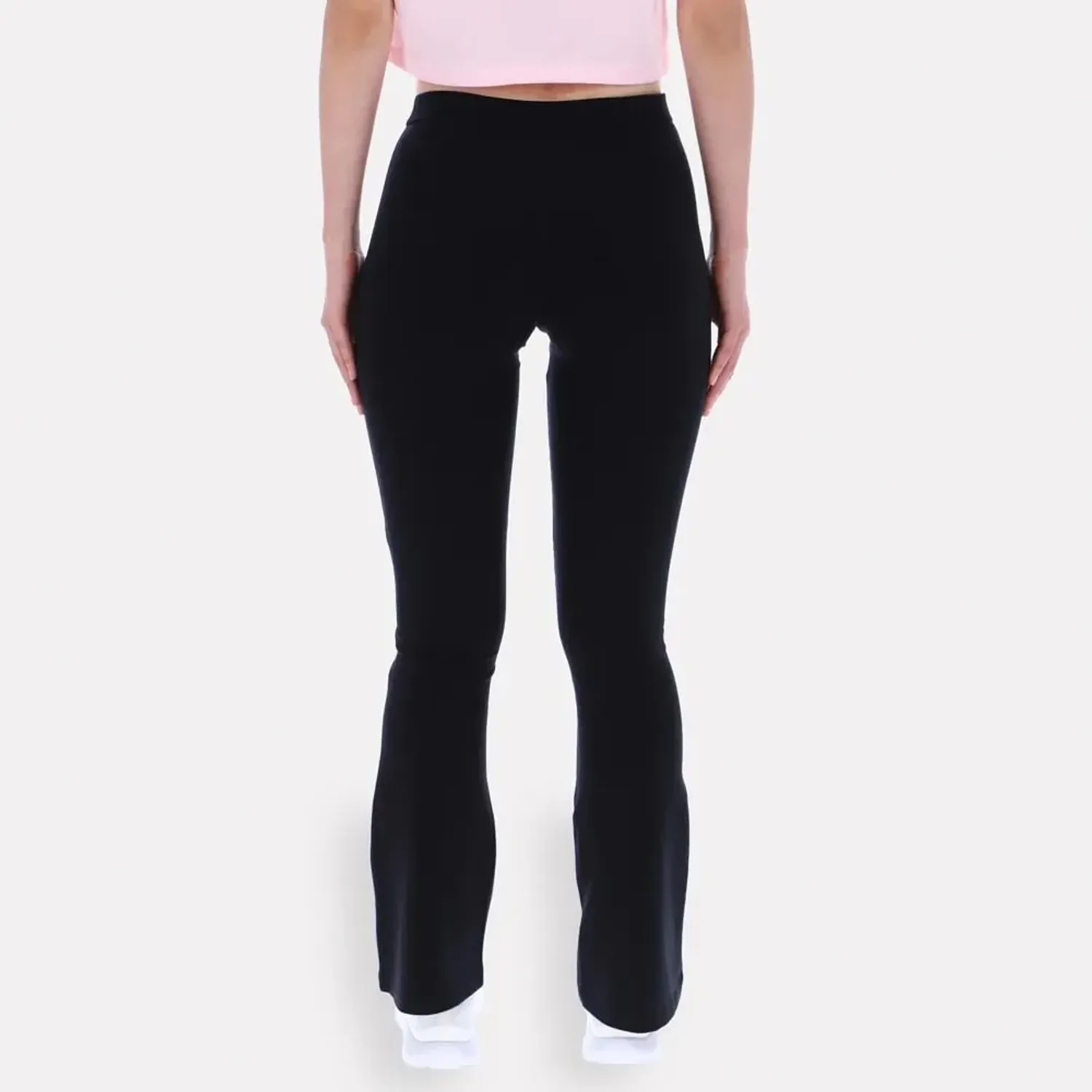 Pantalon Reebok Deportiva Mujer Faye Logo Print Flared color negro | Platanitos