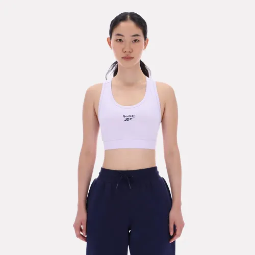Top Reebok Deportiva Mujer Piper Scoop Neck Small Logo color morado | Platanitos