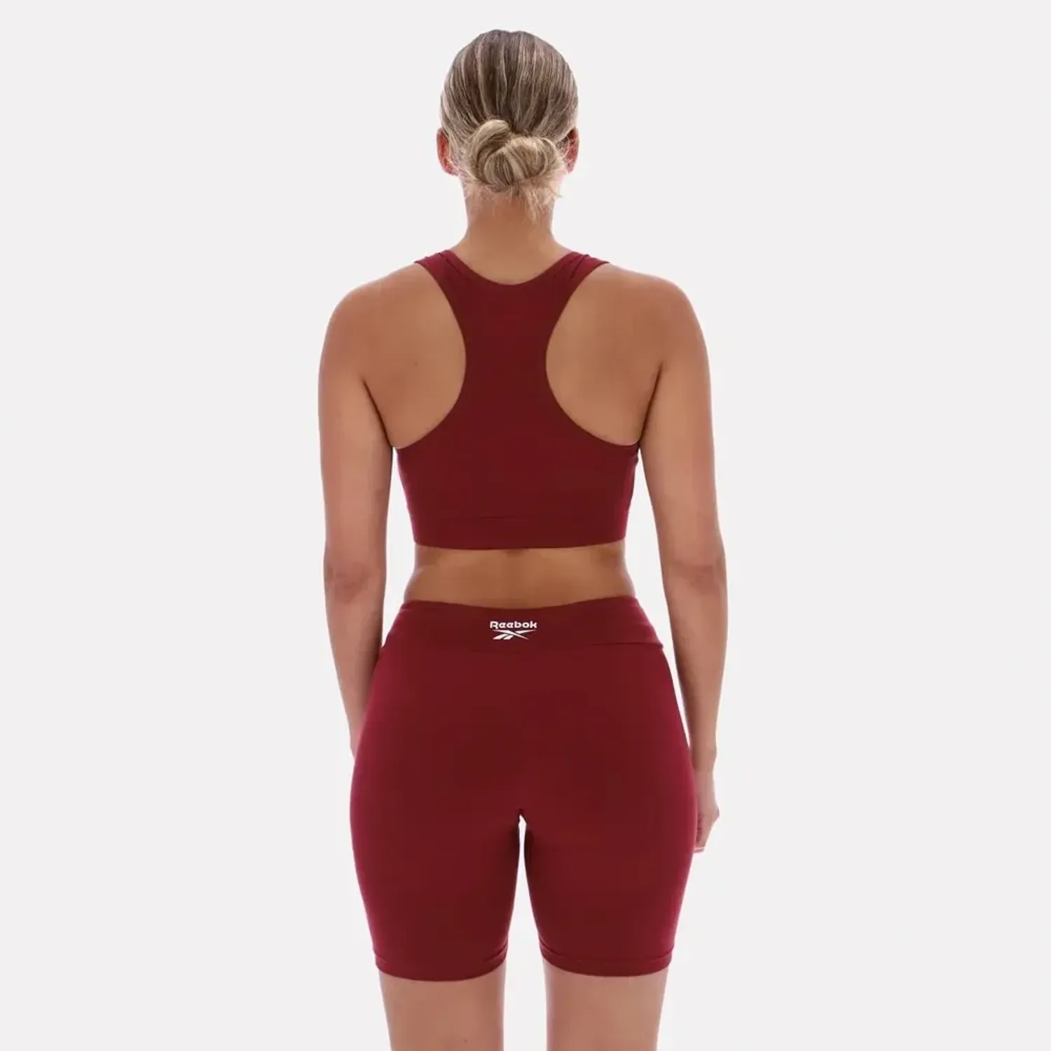 Top Reebok Deportiva Mujer Piper Scoop Neck Small Logo color rojo | Platanitos