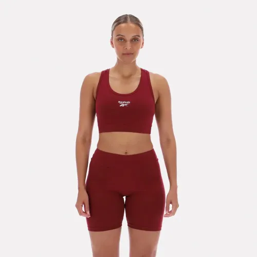 Top Reebok Deportiva Mujer Piper Scoop Neck Small Logo color rojo | Platanitos