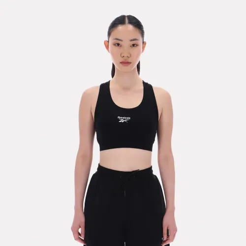 Top Reebok Deportiva Mujer Piper Scoop Neck Small Logo color negro | Platanitos